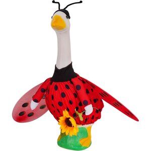 2Pcs Cute Red Ladybird Porch Goose Outfits Costume Set 23"/ 17"for Theme Party